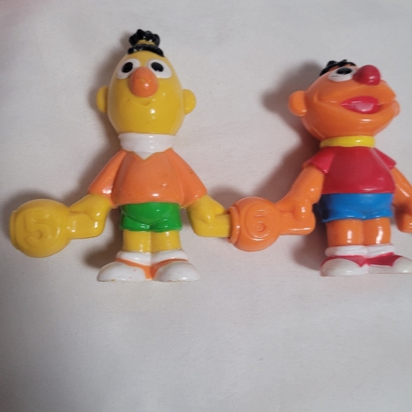 Vintage Sesame Street Friends Pop Together Figures Set Of 8 1994 - Picture 4 of 8